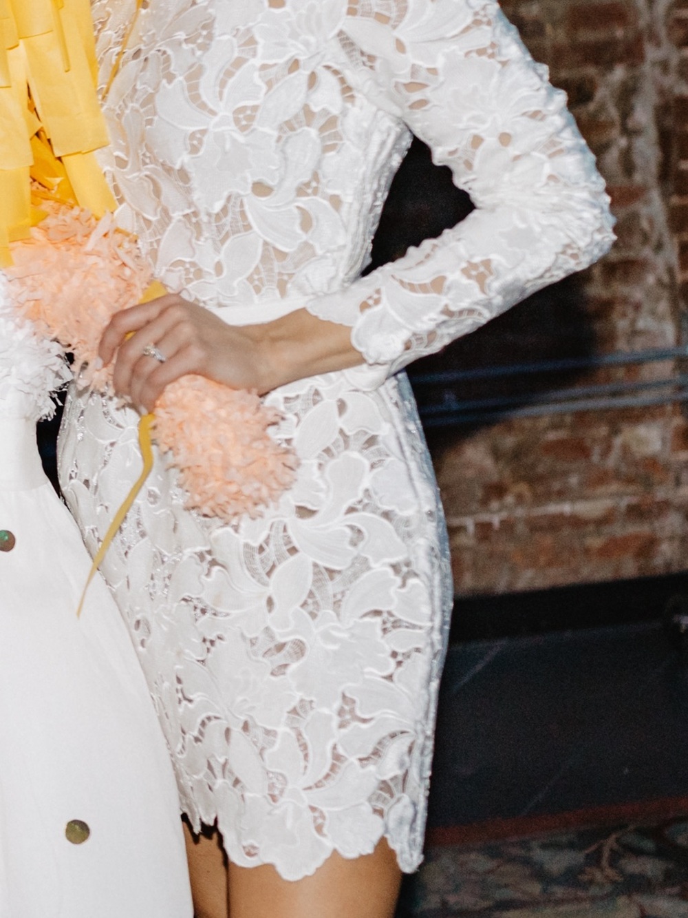 NADINE MERABI Ivory Lace Dress - Picture 6 of 7